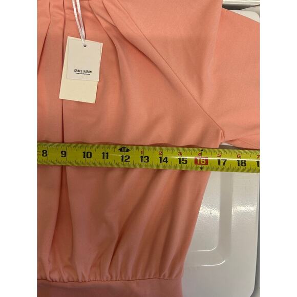 NWT Grace Karin Pleated High Neck Pencil Skirt Dress Size Medium - Picture 10 of 10